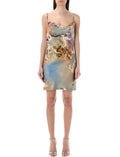Multicolor Graphic Cowl Neck Mini Dress 1