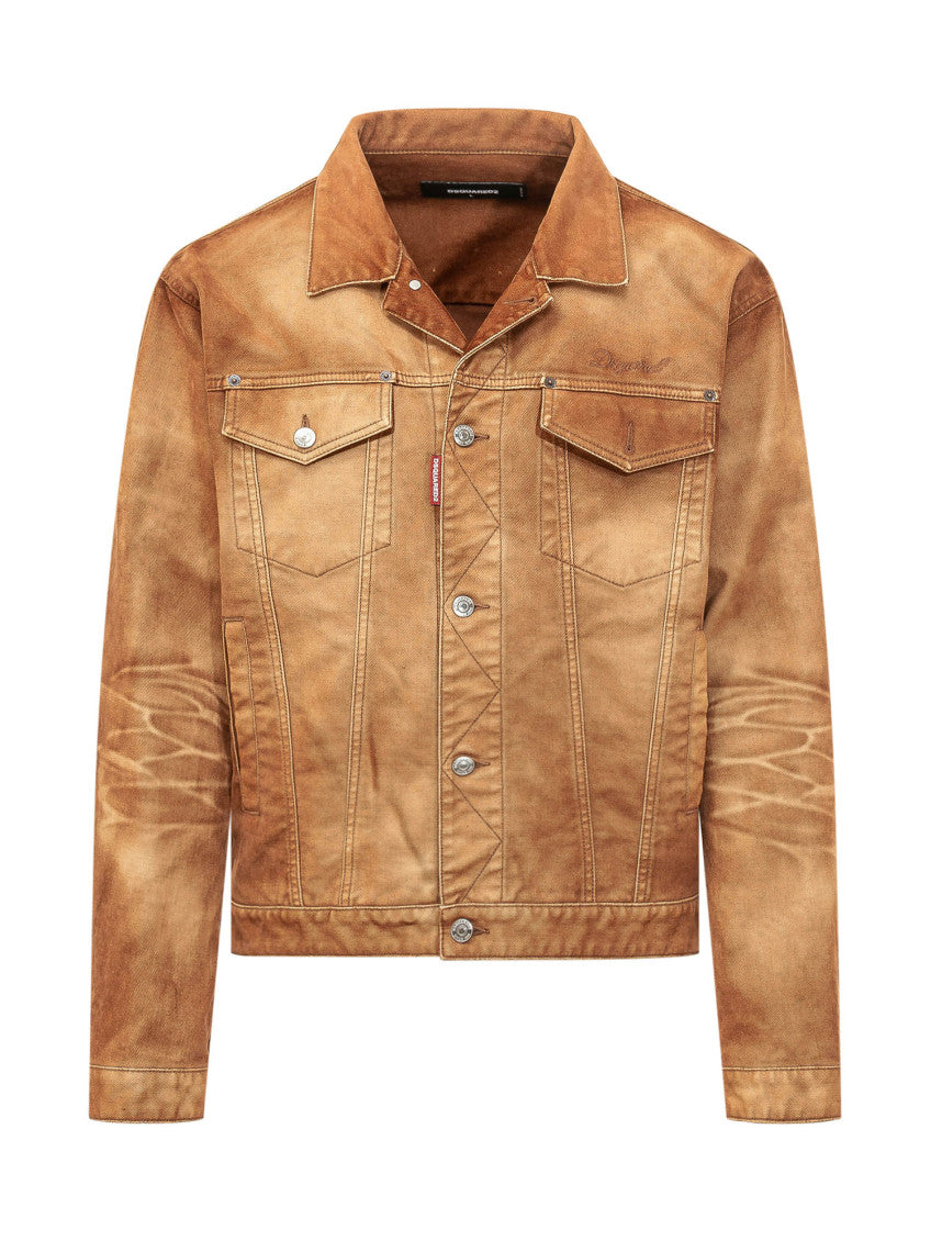 Beige Shirt Collar Jacket 1