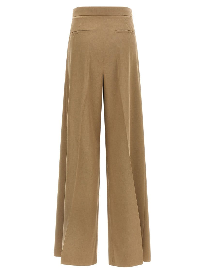 Brown Relaxed Pleated Pants 2