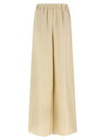 Beige Straight Elasticated Pants 1