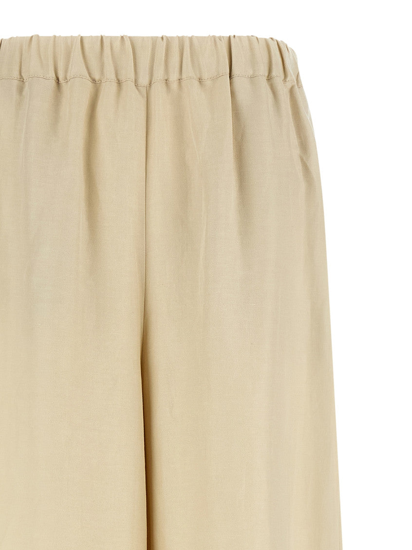 Beige Straight Elasticated Pants 3