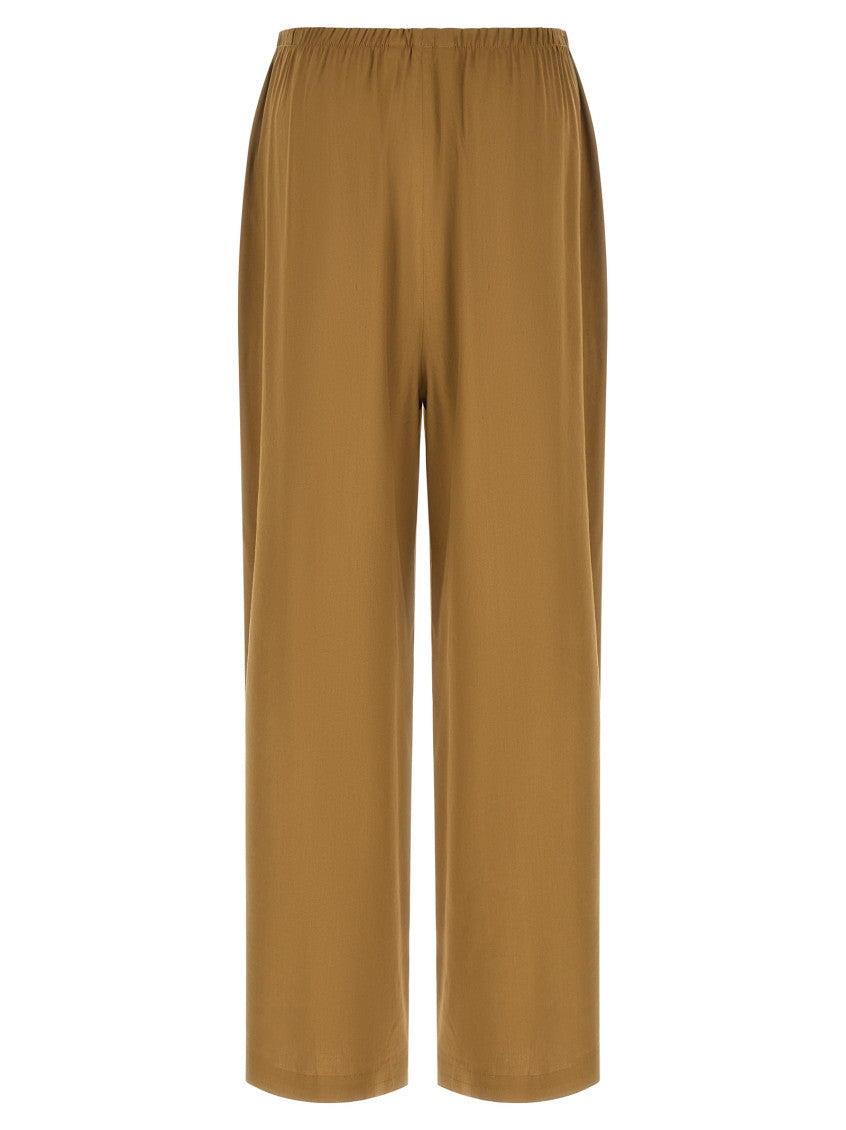 Beige Straight Elasticated Pants 2