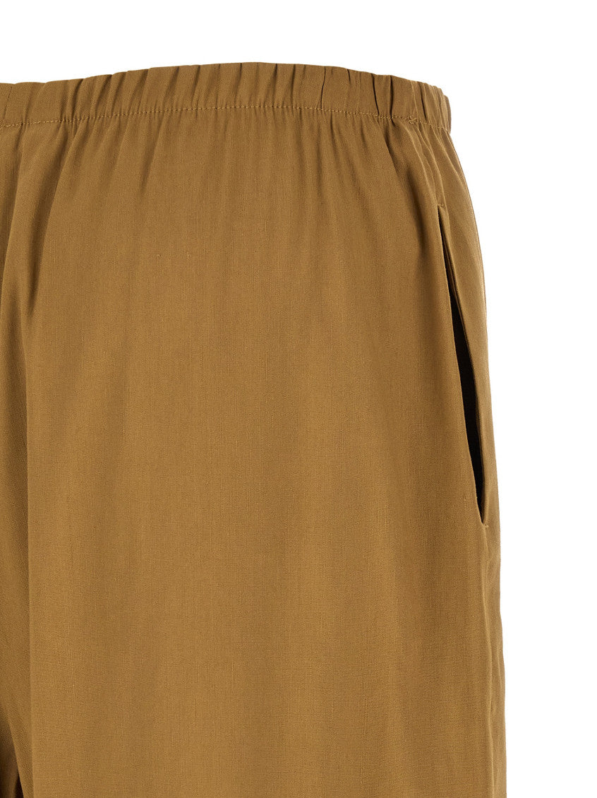 Beige Straight Elasticated Pants 4
