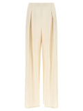 Off White Straight Pleated Pants 1