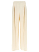 Off White Straight Pleated Pants 1