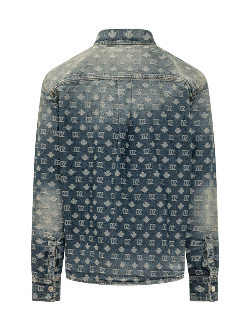 Blue Regular Logo Overshirt 2