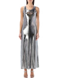 Silver Logo Round Neck Maxi Dress 1