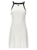 White Halter Neck Mini Dress 1