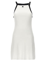 White Halter Neck Mini Dress 1