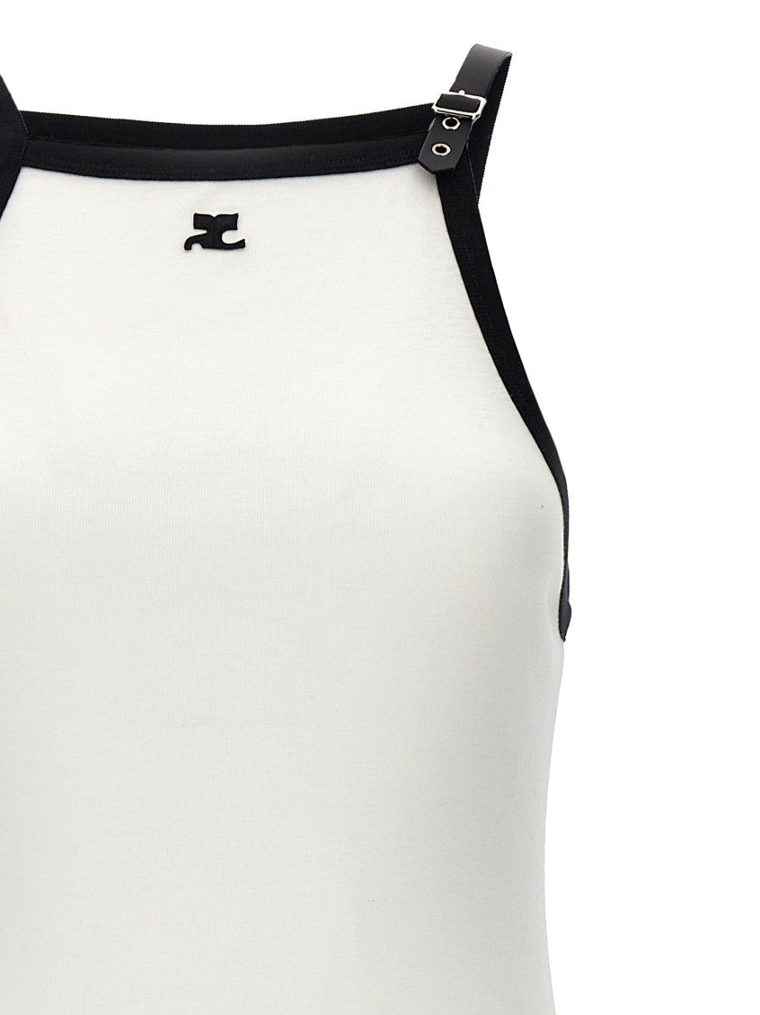 White Halter Neck Mini Dress 4