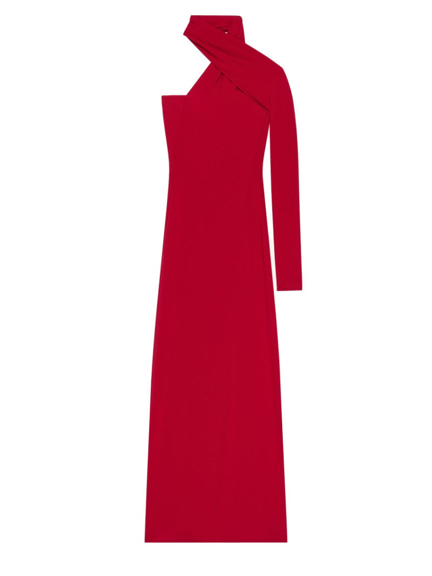Red One Shoulder Maxi Dress 1