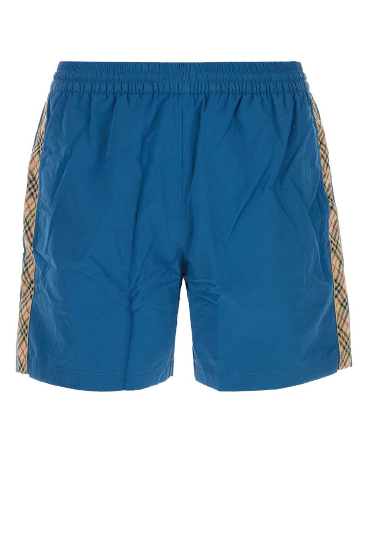 Blue Check Swim Shorts 1