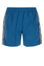 Blue Check Swim Shorts 1