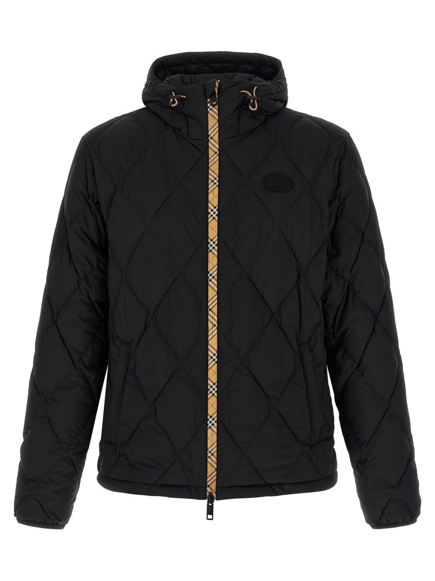 Black Quilted Hood Jacket 1