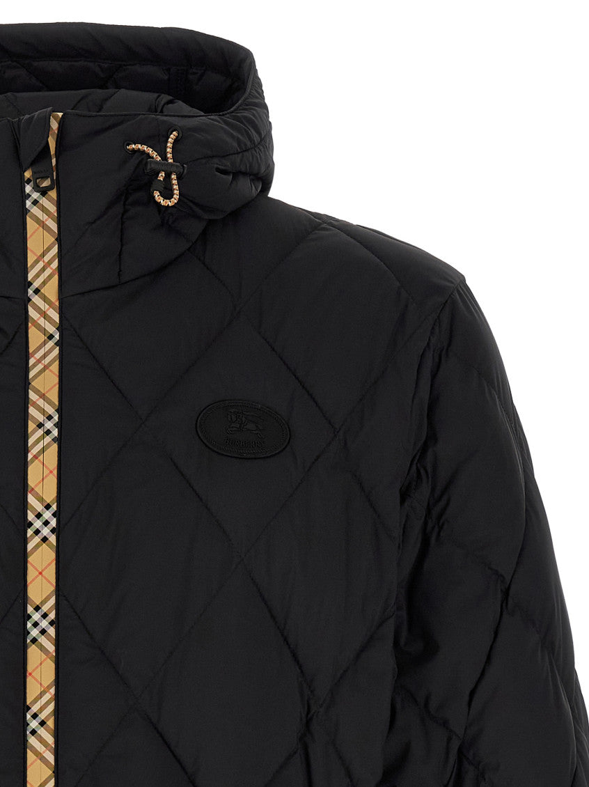 Black Quilted Hood Jacket 3