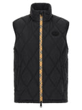 Black Quilted Sleeveless Jacket 1