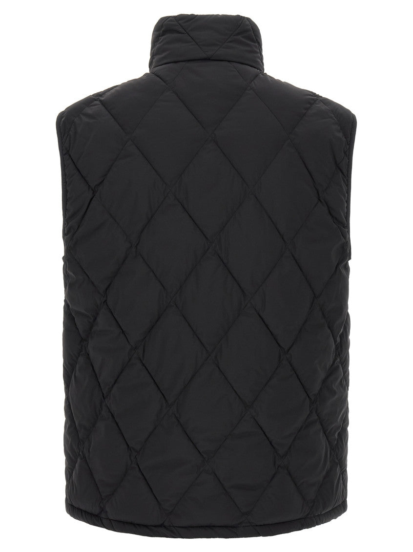 Black Quilted Sleeveless Jacket 2