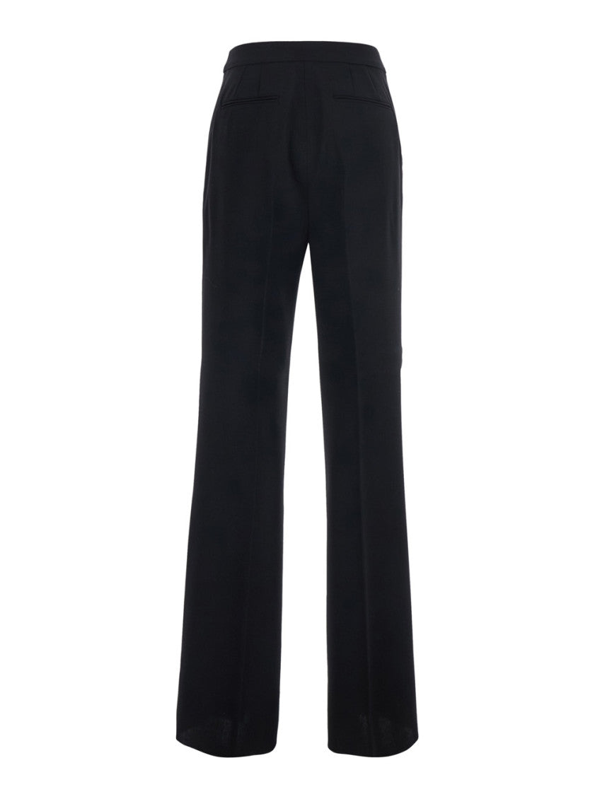Black Regular Flat Front Pants 2