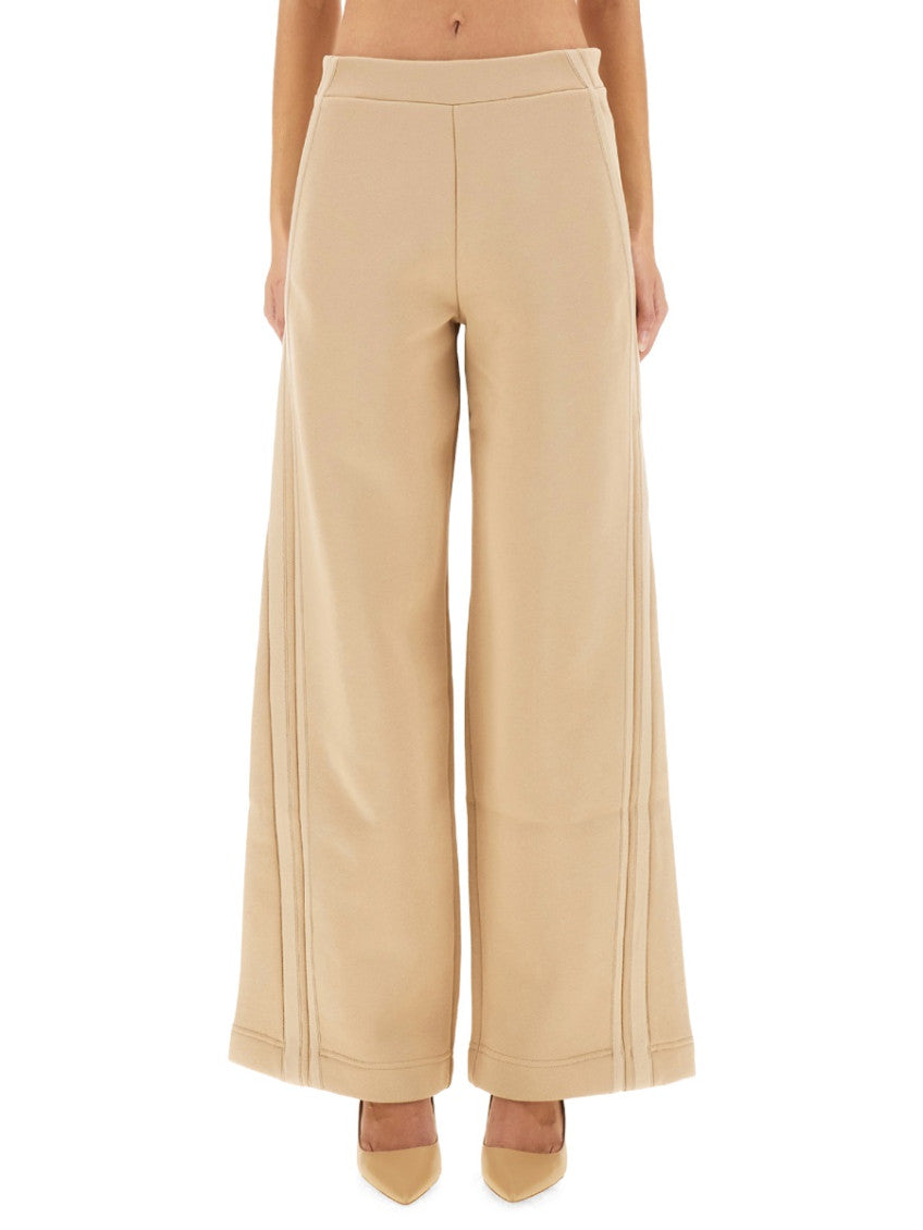 Beige Loose Flat Front Pant 1