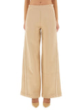 Beige Loose Flat Front Pant 1