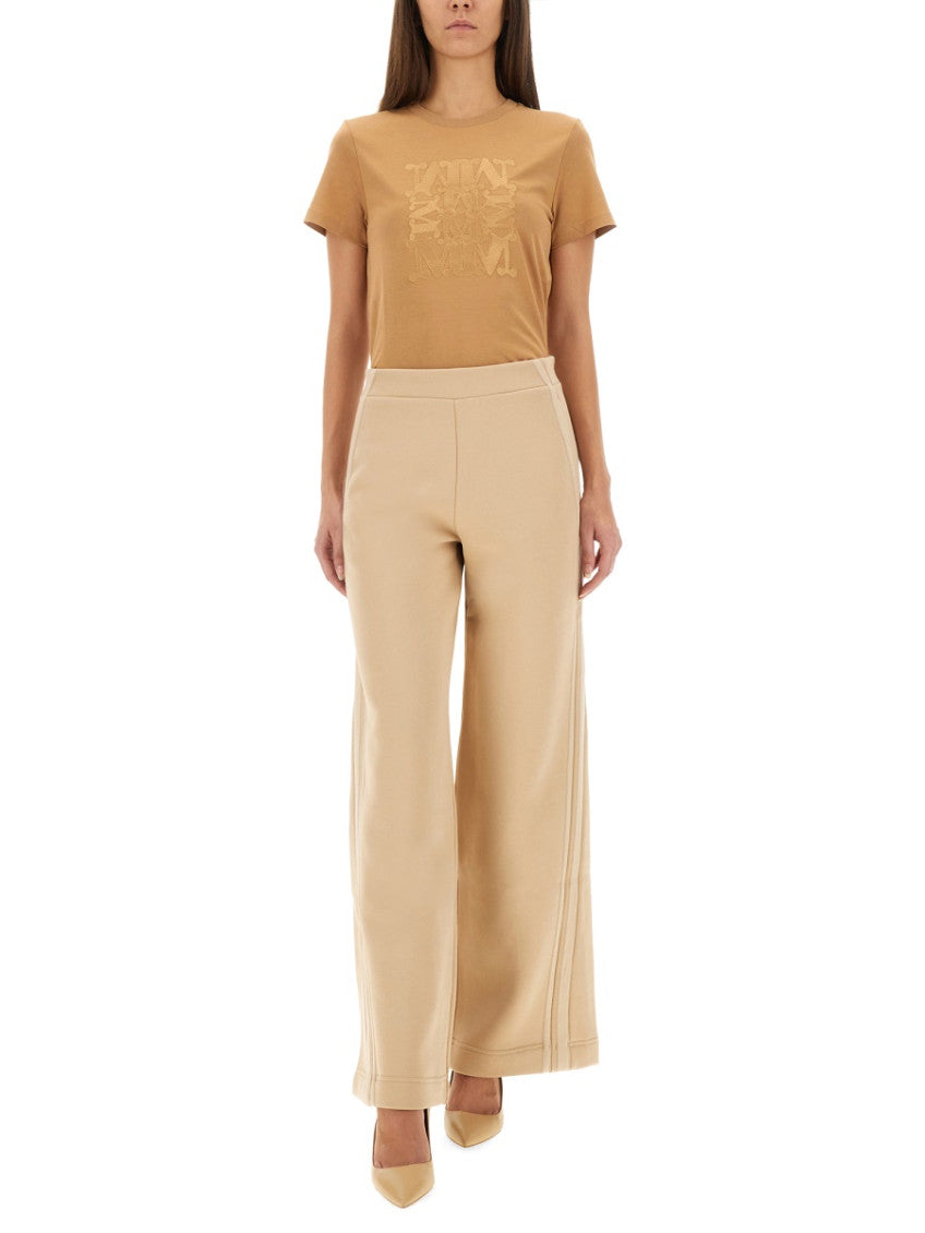 Beige Loose Flat Front Pant 3