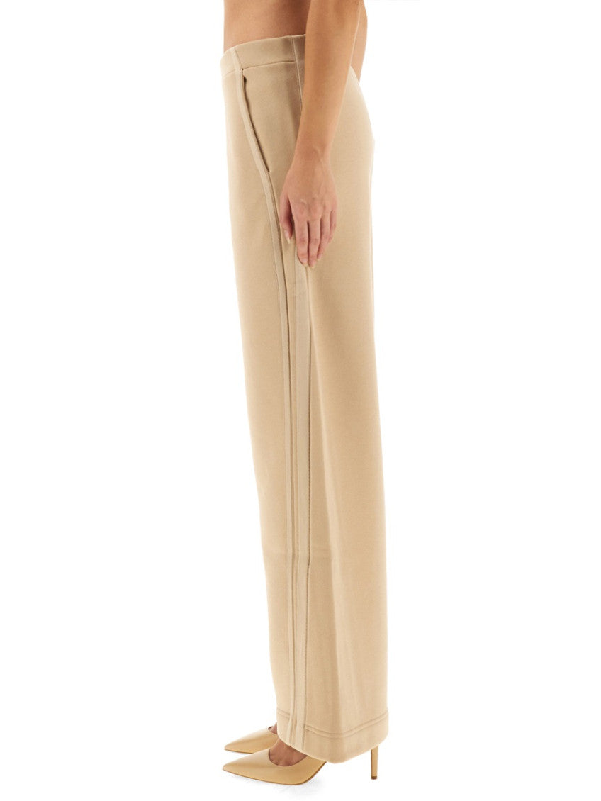 Beige Loose Flat Front Pant 4