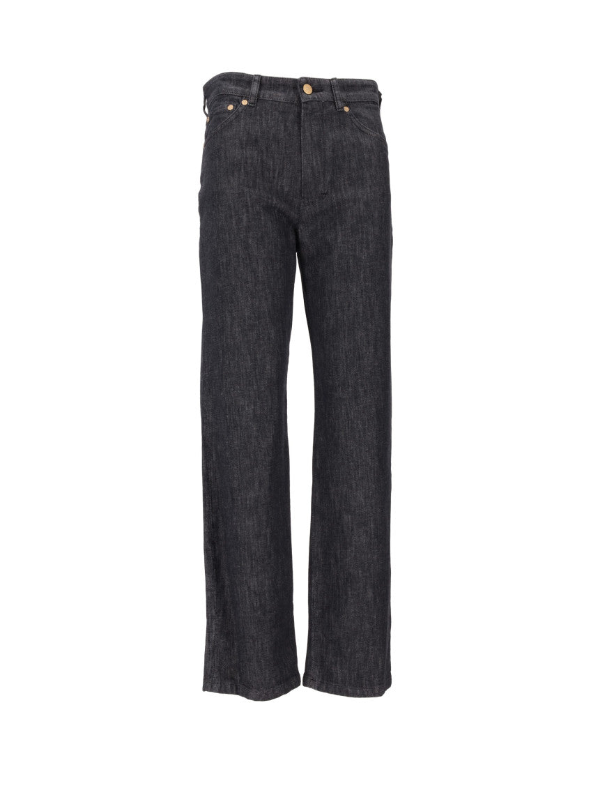 Black Straight Flat Front Pants 1