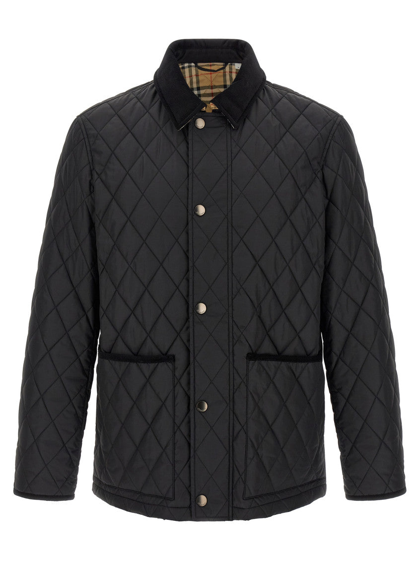Black Quilted Regular Jacket 1