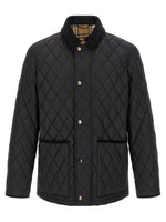 Black Quilted Regular Jacket 1