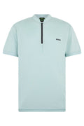 Turquoise Band Collar T-Shirt 1