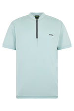 Turquoise Band Collar T-Shirt 1