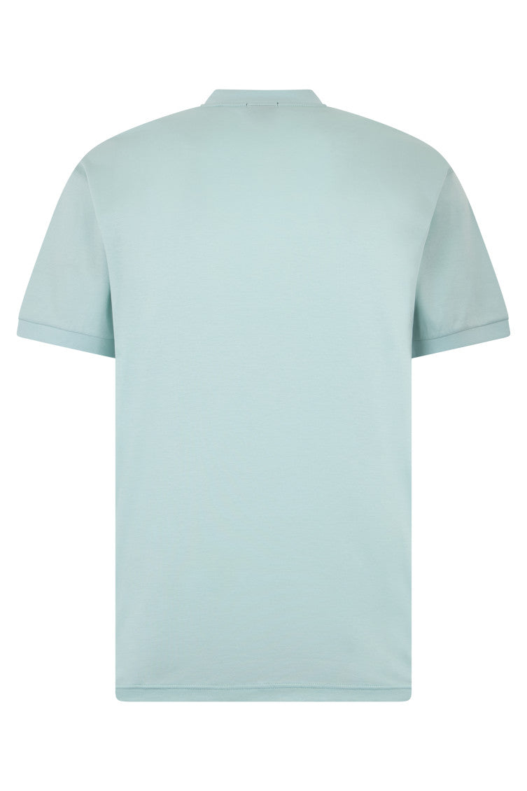 Turquoise Band Collar T-Shirt 2