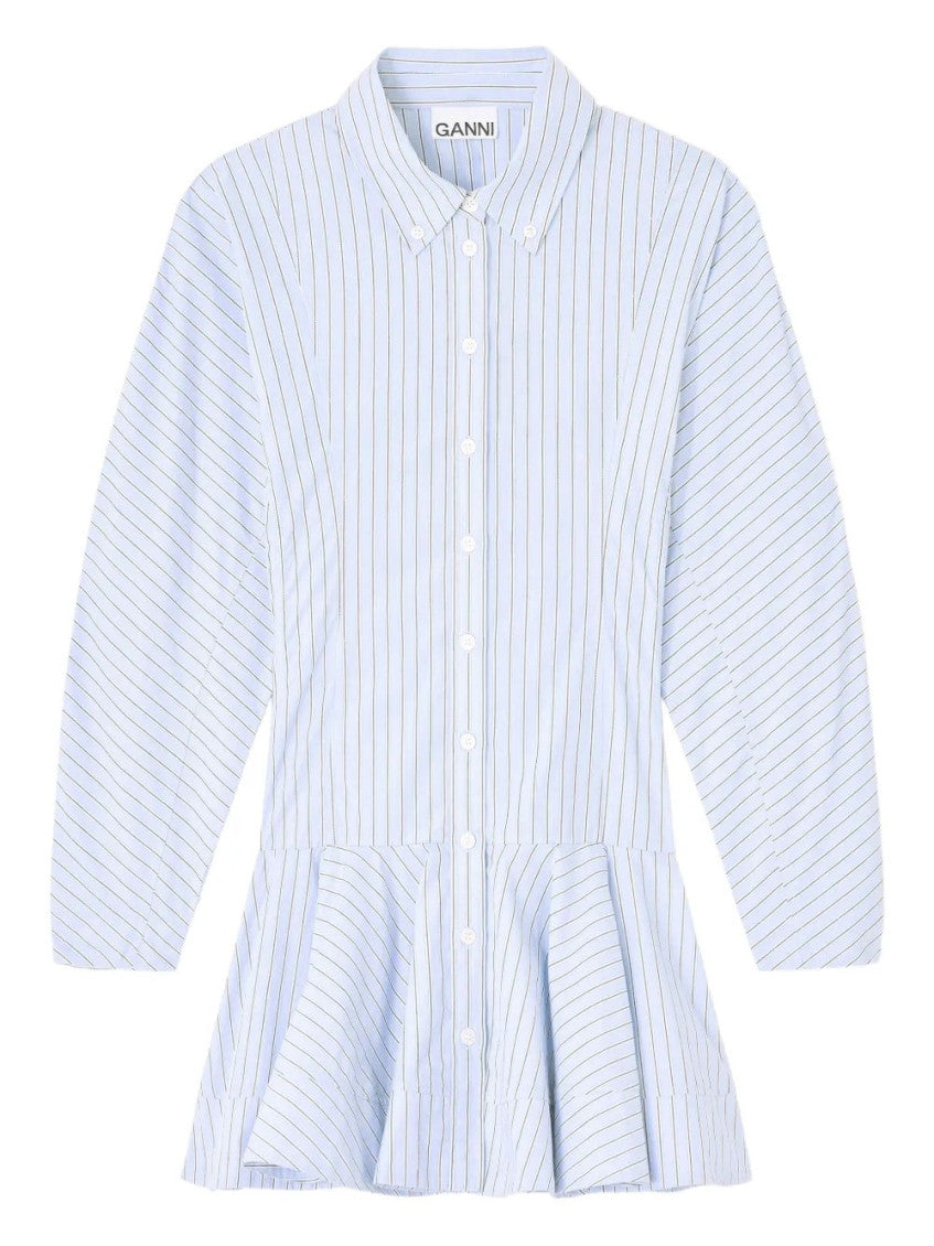 Blue Stripes Shirt Dress 2