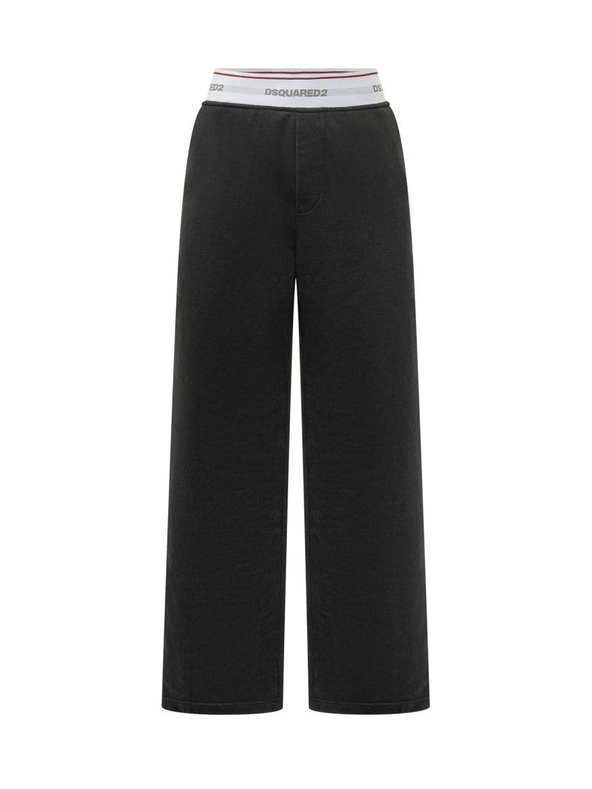 Black Comfort Elasticated Pants 1
