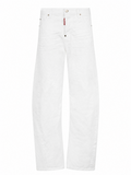 White Relaxed Flat Front Pant 1