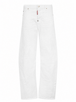 White Relaxed Flat Front Pant 1