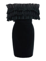 Black Off Shoulder Mini Dress 1