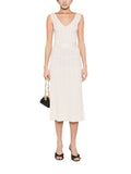 White V Neck Midi Dress 1