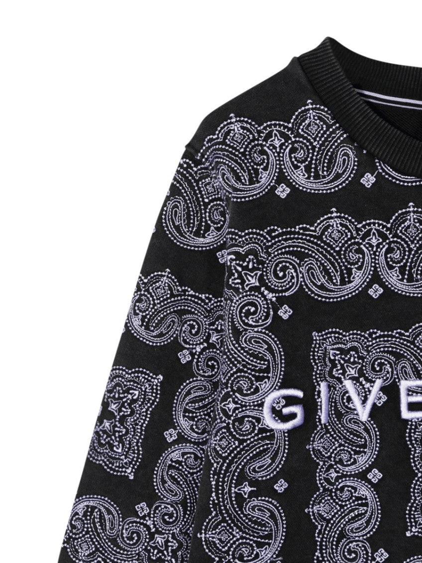 Boys Black Paisley Sweatshirt 3