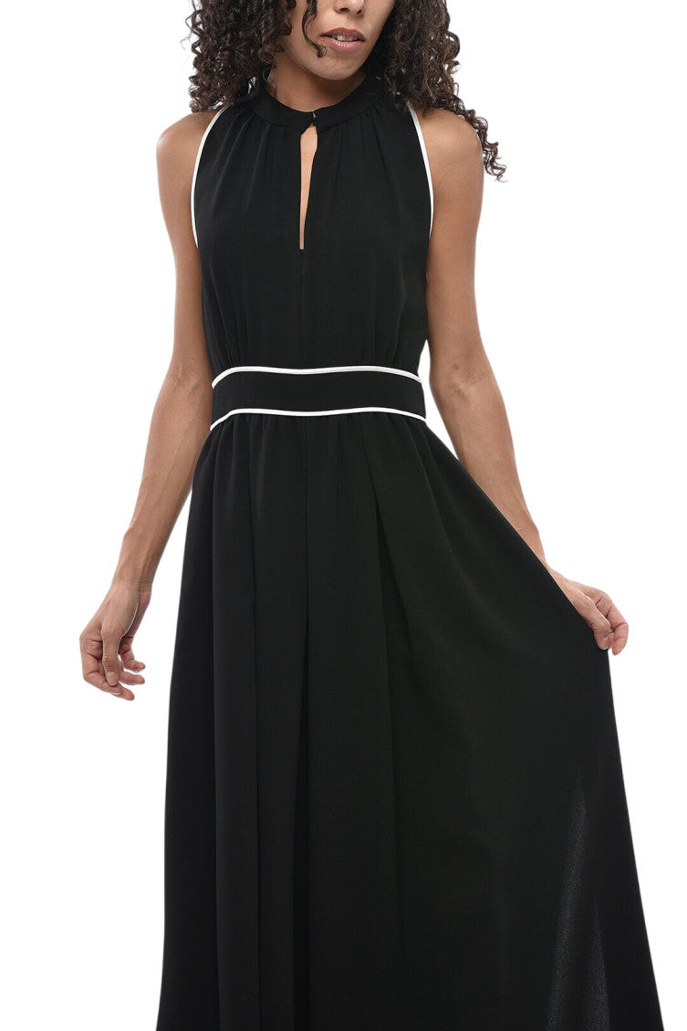 Black Halter Neck Maxi Dress 3