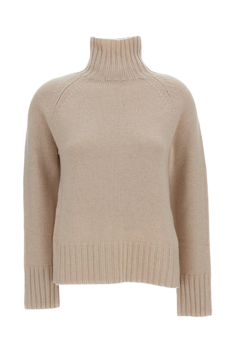 White Knitted Turtle Neck Sweater 1