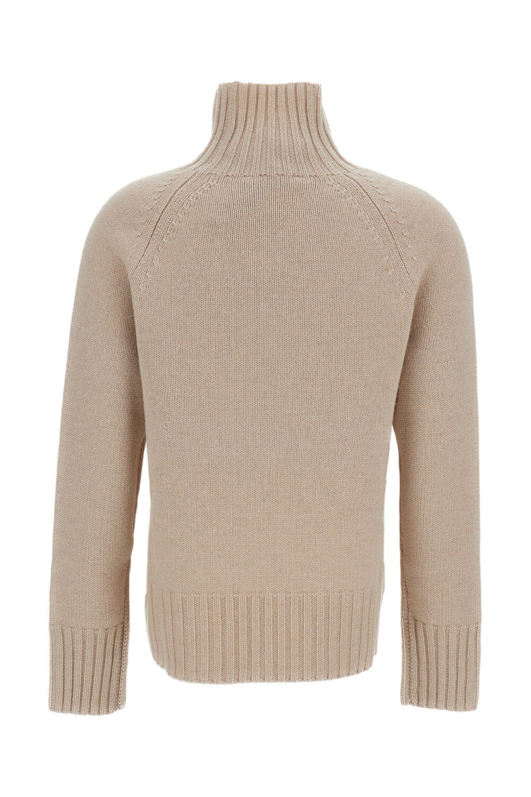 White Knitted Turtle Neck Sweater 2