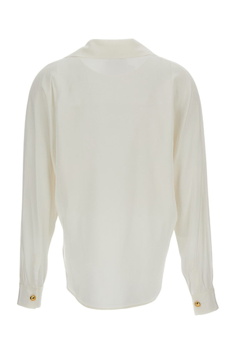 White Loose Solid Shirt 2