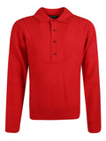 Red Regular Polo Sweater 1