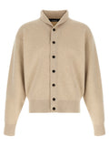 Beige Shawl Neck Cardigan 1