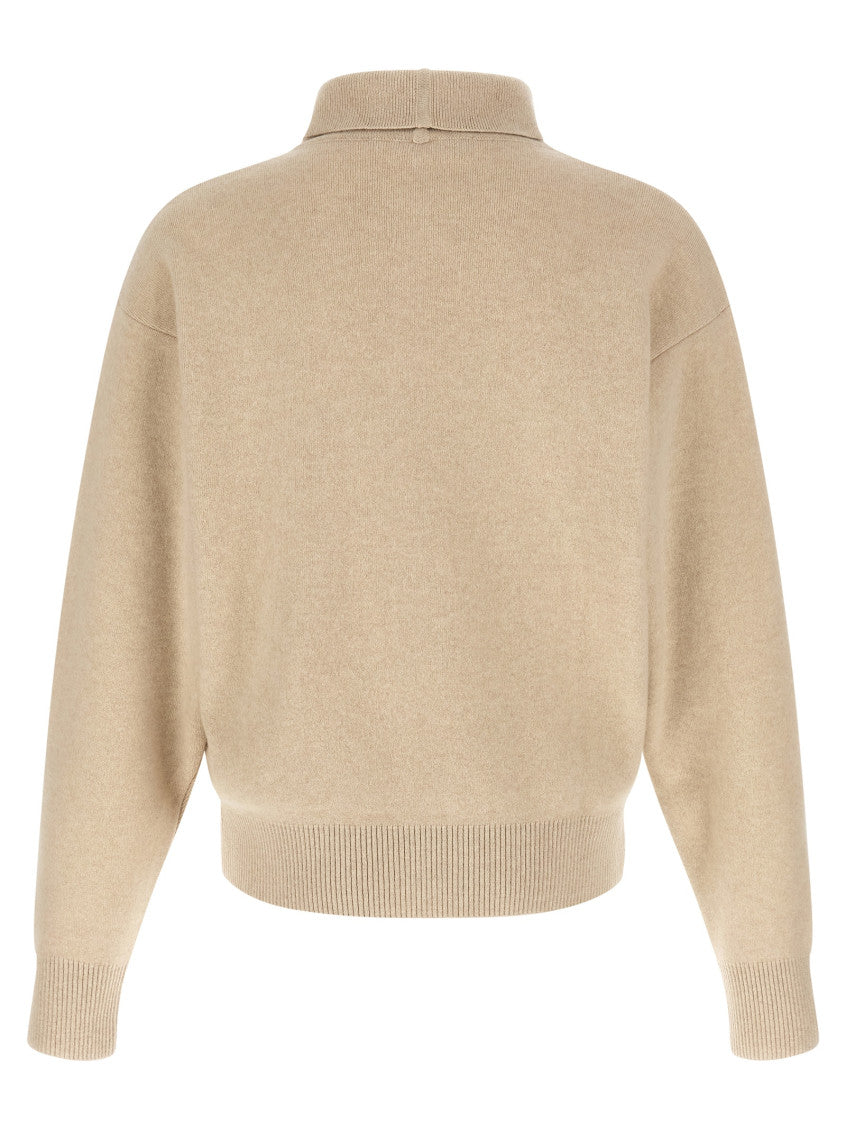 Beige Shawl Neck Cardigan 2