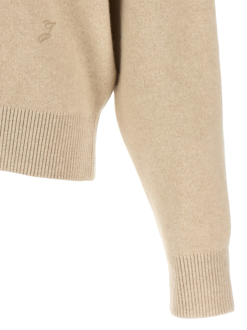 Beige Shawl Neck Cardigan 4