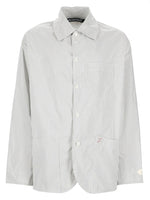 White Relaxed Stripes Overshirt 1