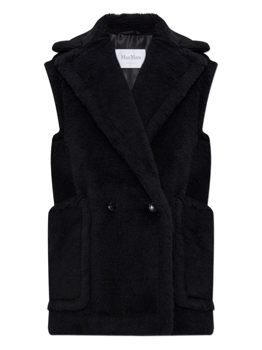 Black Textured Notched Lapel Jacket 1