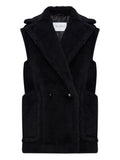 Black Textured Notched Lapel Jacket 1